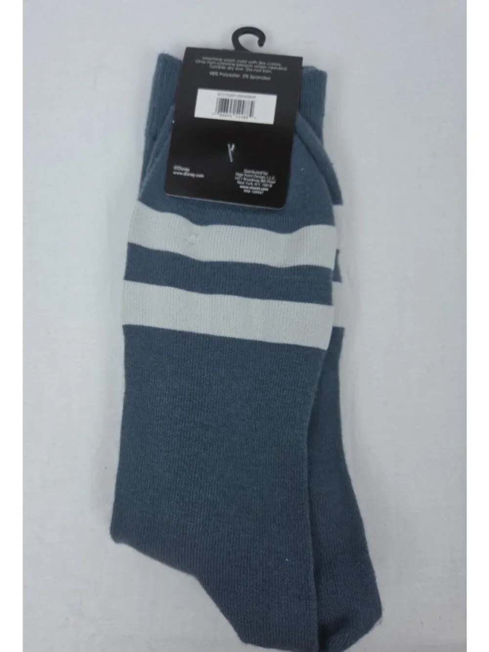 Disney Mickey Mouse Novelty Crew Socks Set (1-NWT Blue, 1-NWOT Gray) Size 10-13